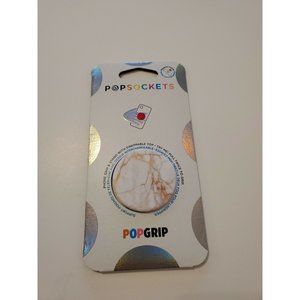 PopSockets: PopGrip with Swappable Top for Phones and Tablets - Gold Lutz Marble